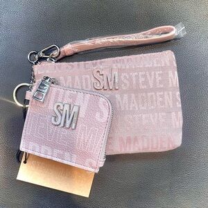 Steve Madden Pink Wristlet and Wallet Set